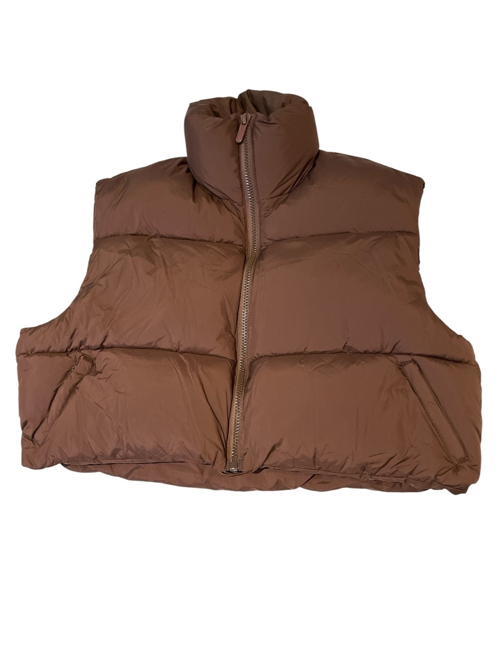 Sacré Crop Vest Sleeveless Puffer Jacket Ladies Warm Sz XL Outdoor Stand Collar